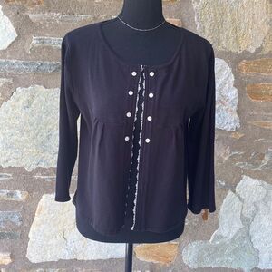 LARRY LEVINE Scoop Neck Sweater